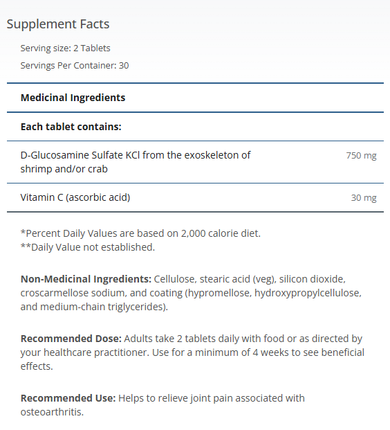 Glucosamine Sulfate 750