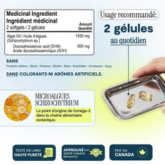 Gélules oméga-3 ADH d'algues