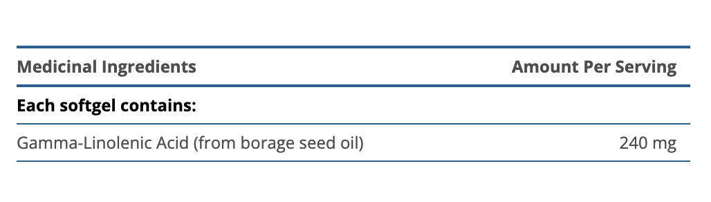 OmegaGenics Borage Seed GLA Oil (* OmegaGenics GLA 240)